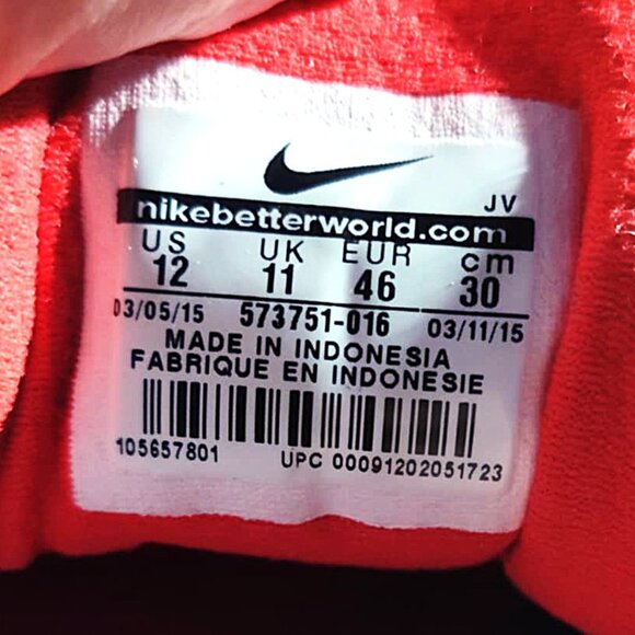 1999 Nike Revolution 2 Med Black White Red Training Running Shoes SHIPS FREE - Picture 8 of 8